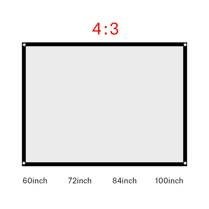 Écran de Projection blanc pliable et Portable universel