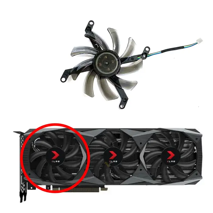 UKGF nouveau ventilateur GPU 85MM T129215SU RTX2070S pour Inno3d PNY Geforce RTX 2070S 2080ti 2080S