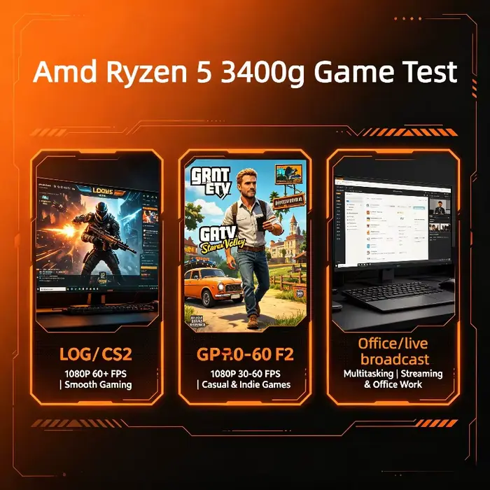 Processeur AMD Ryzen 5 3400G AM4 4 cœurs 8 threads APU jusqu'à 4