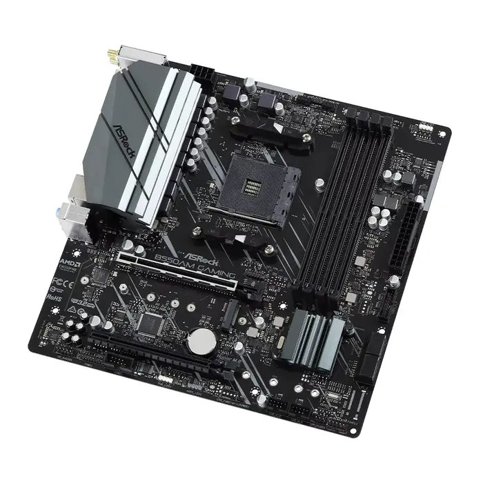 Carte mère ASRock B550AM GAMING prend en charge les processeurs 3600 5600G 5700X 5700x3D 5800X3D AMD B550 AM4 DDR4 HDMI M.2 mATX PCIe 4.0