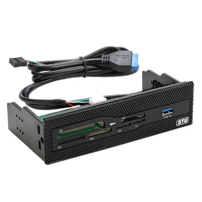 5.25 "lecteur de carte interne médias multi-fonction tableau de bord PC panneau avant USB 3.0 Suppor