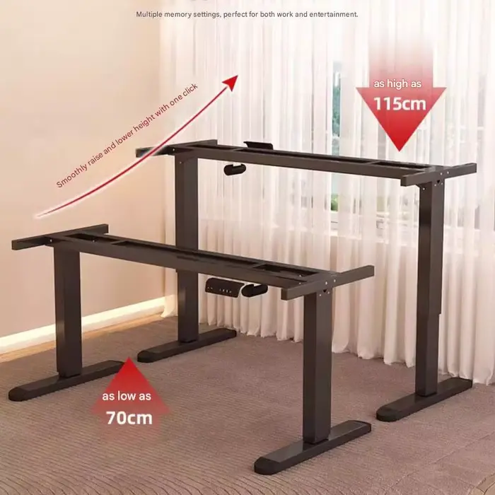 Pieds de bureau de jeu réglables en hauteur avec fonction de rappel de position sédentaire, pieds de table élévatifs électriques intelligents