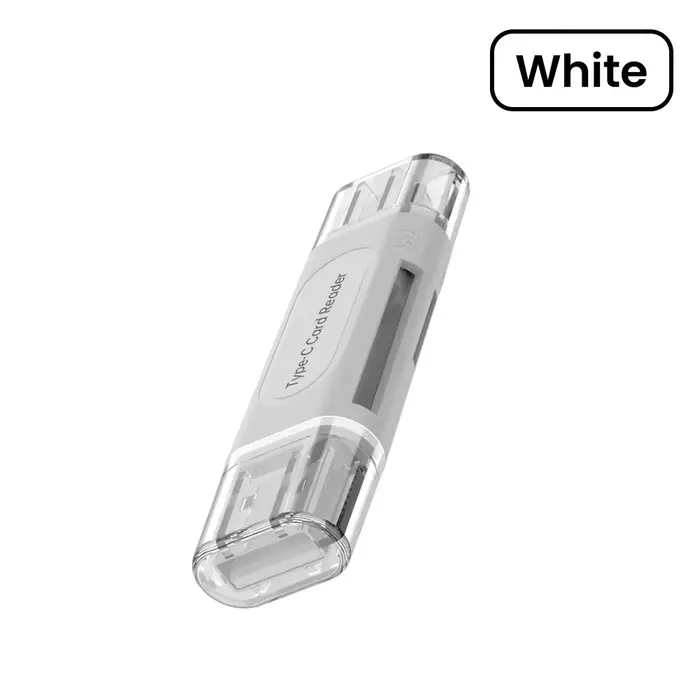 Lecteur de carte USB TYPE-C multifonction 4 en 1, stockage externe, extensible noir pour clé mémoire