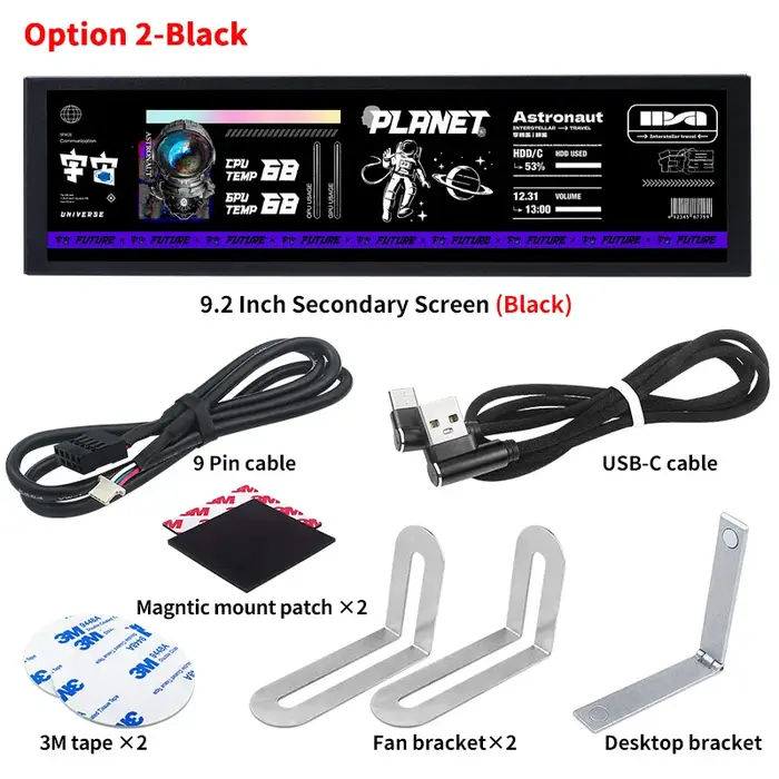 Nouvel écran intelligent USB-C de 9.2 pouces IPS 1920x462
