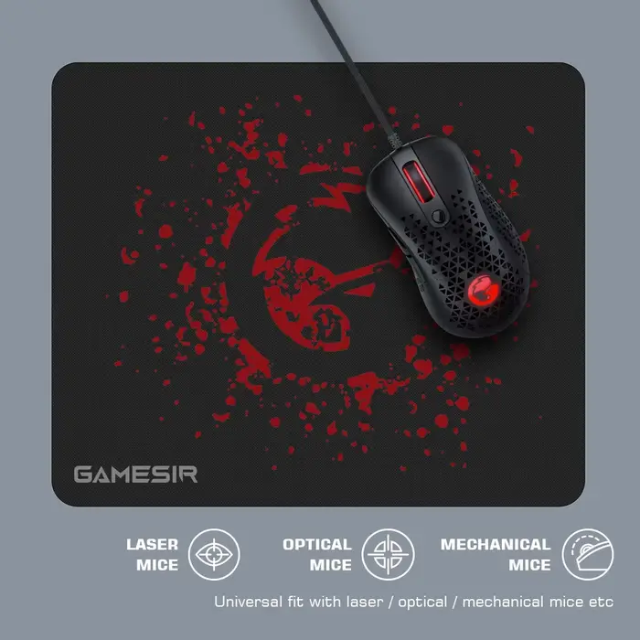 Souris de jeu filaire GameSir GM500 ultra-légère pour PC avec capteur optique PMW33600 12000 DPI