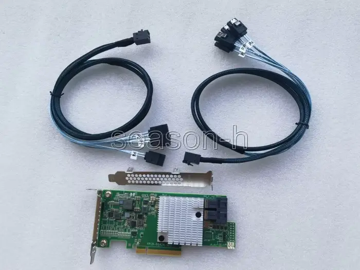 SAS 3008-IT SAS3008 YZCA-00424 SASASATA 8PORT 12G HBA CARD = 9300-8I + 2pcs 8643-4SMi8