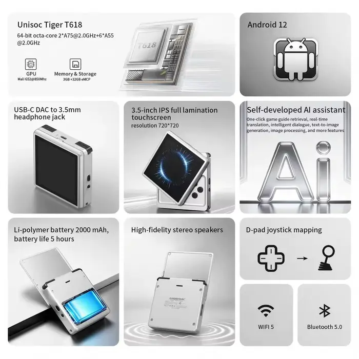 Console de jeu portable Android ANBERNIC RG Rotate 2026