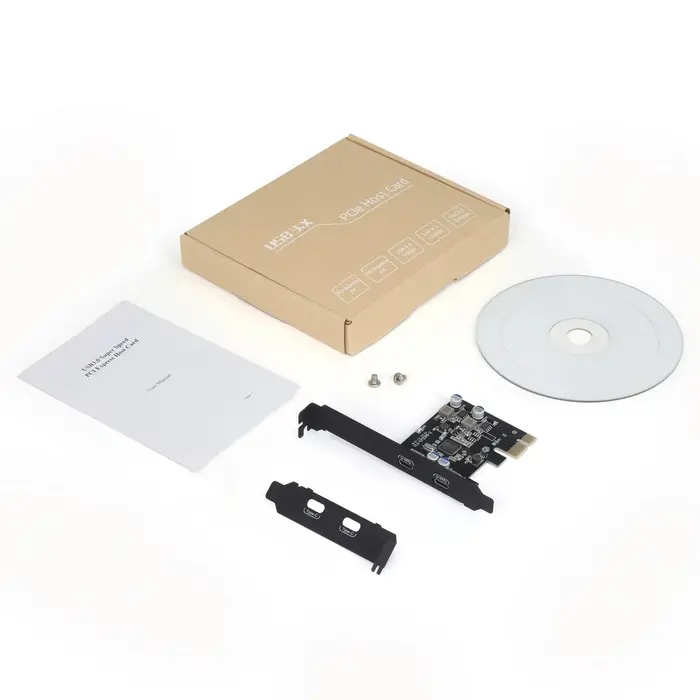 Carte PCIe vers USB C, carte d'extension USB 3.1 Gen 1 Type C à 2 ports pour ordinateur de bureau