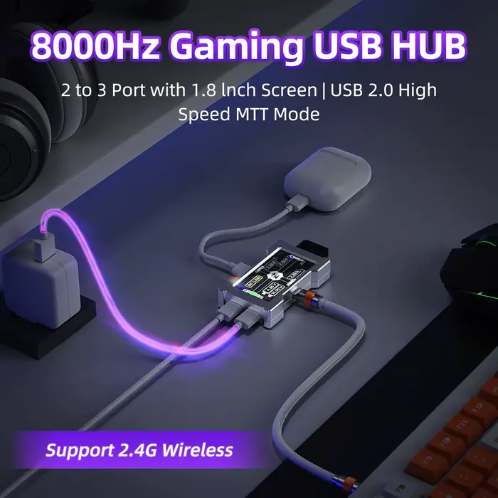 Hub USB Gaming 2 à 3 Ports