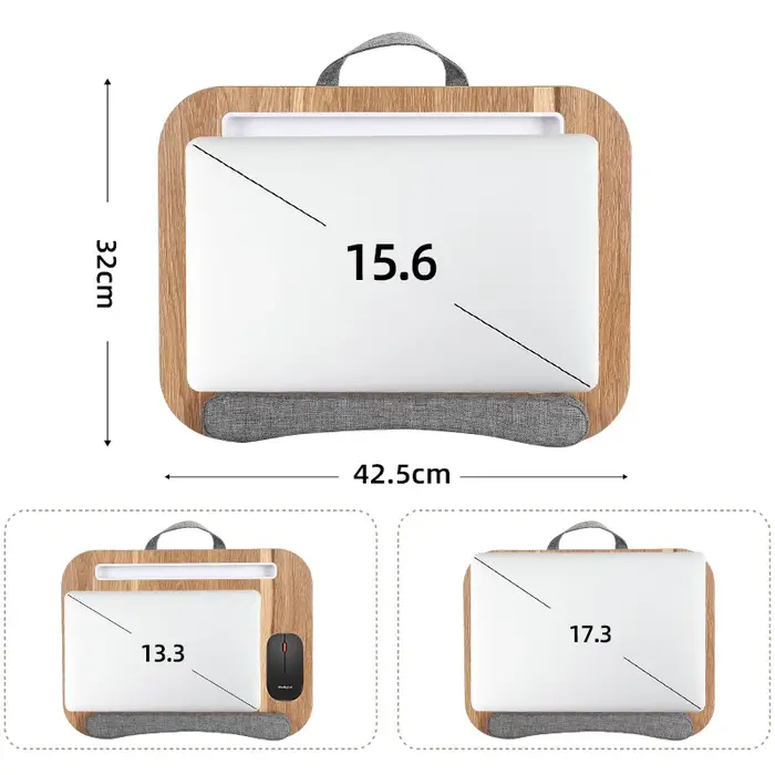 Mumucc Lapdesk multifonctionnel avec hauteur réglable pour ordinateurs portables, tablettes, meubles