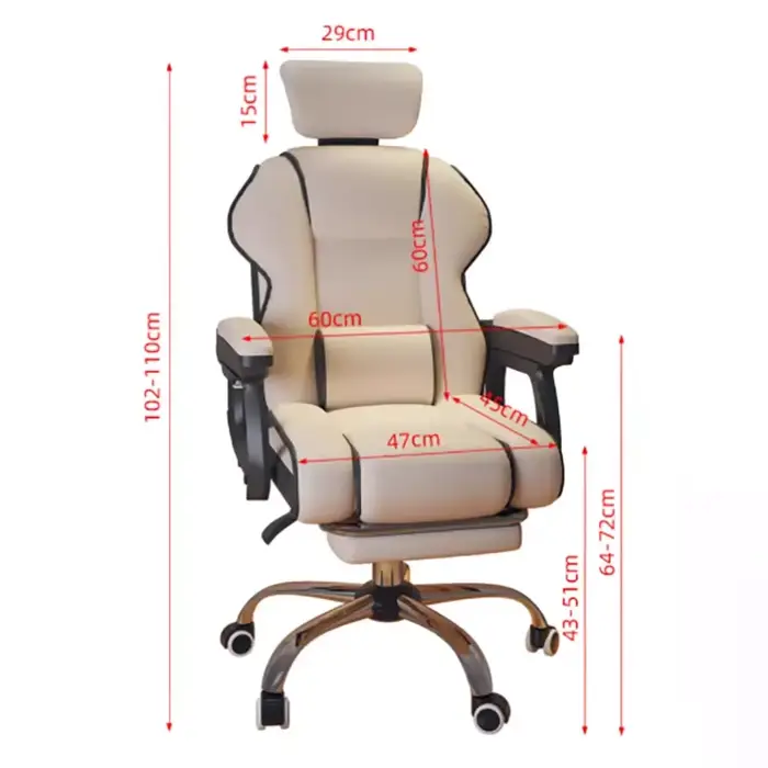 Chaise de bureau ergonomique minimaliste