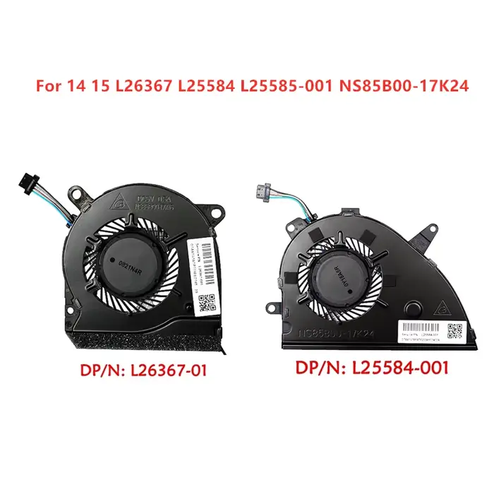 Nouveaux ventilateurs de refroidissement CPU GPU pour ordinateur portable d'origine pour HP 14 15 L26367 L25584 NS85B00-17K24 L25585-001