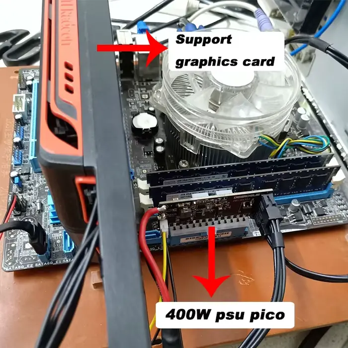 400W Pico DC-ATX PSU 12V module d'alimentation prend en charge carte graphique haute puissance alimentation POUR ITX MATX cas