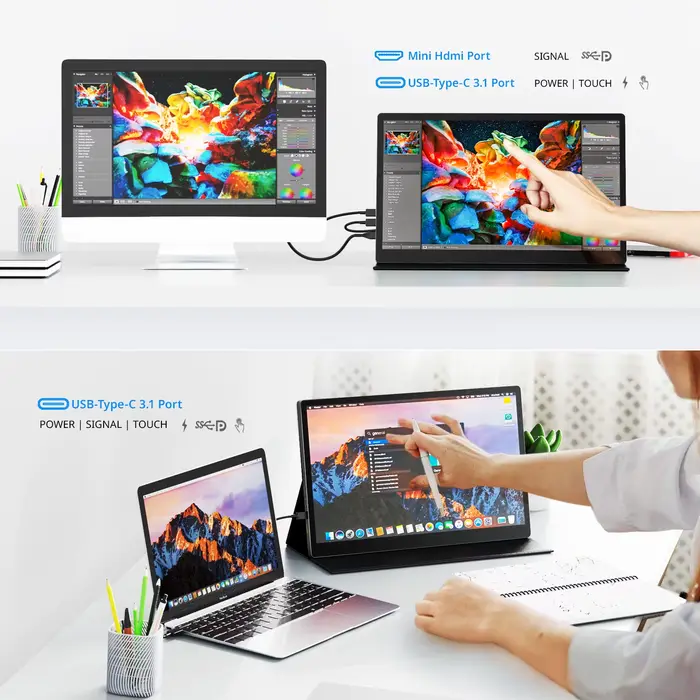 Moniteur portable tactile 15' Full HD