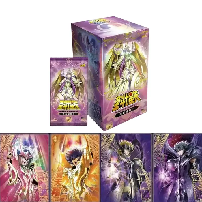 KAYOU Saint Seiya série 4-carte de Collection en tissu sacré Athena Poseidon SE édition limitée carte