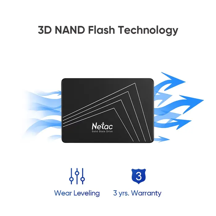 Netac SSD SATA SATA3 SSD 1 to 2 to HD SSD 240GB 256GB 512GB disques durs internes disque SSD pour PC