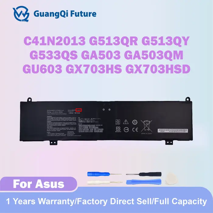 C41N2013 Batterie de remplacement pour ordinateur portable Asus TUF Gaming A15 FA507 A17 FA707 ROG S