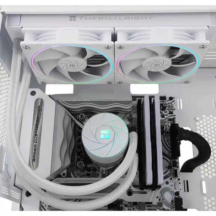Thermalright AQUA ELITE 240 V2 noir/blanc CPU liquide refroidisseur 5V 3PIN ARGB Halo ventilateur radiateur de refroidissement par eau LGA1700 2011 115x AM5
