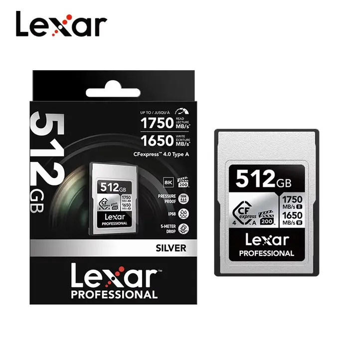 Lexar professionnel argent CFexpress 4.0 Type A carte 2 to 1 to 512GB 256GB VPG200