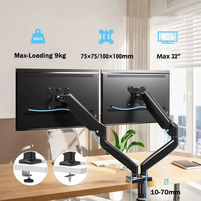 Support double écran pour écrans de 13″ à 32″