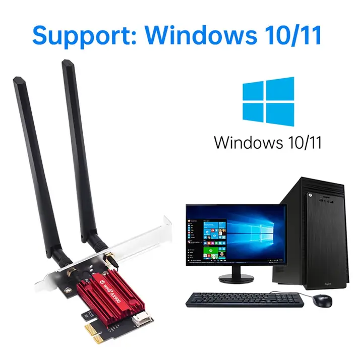 Adaptateur WiFi 6 AX900 PCIE WiFi BT5.4 802.11AX