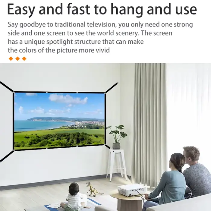 16 : 9 écran souple blanc pliable portable