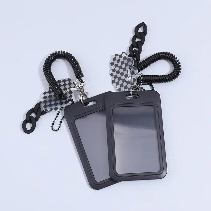 Porte-cartes Kpop de style noir
