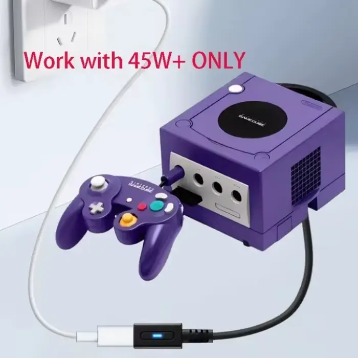 Câble d'alimentation USB C 45W PD de 12 cm pour console NGC