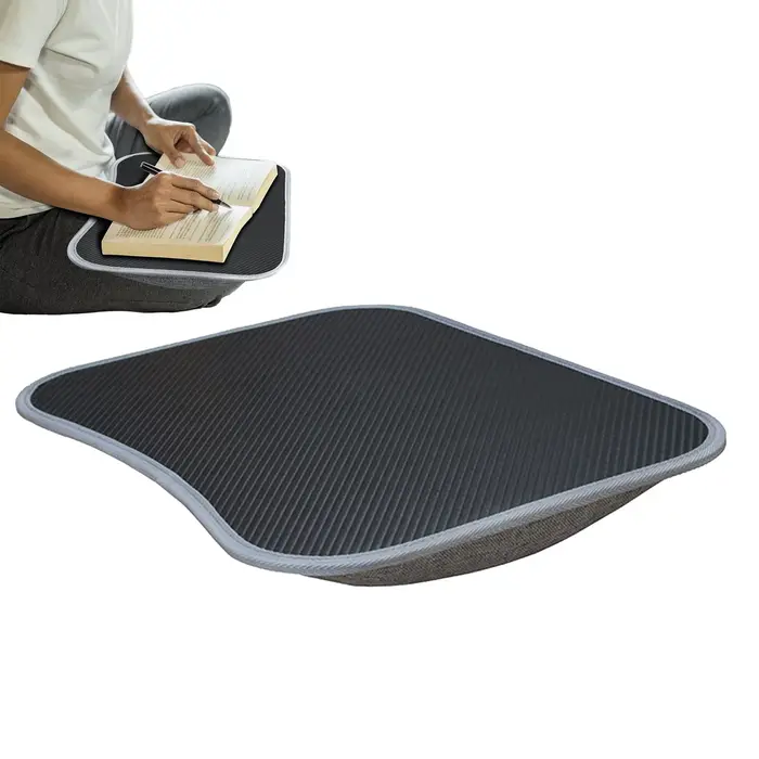 Support d'ordinateur portable avec coussin moelleux et plateau rembourré avec poignée pour le travail et les jeux