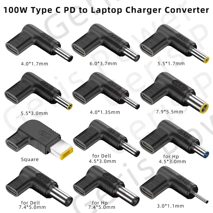 ​ P P P P ​ Convertisseur de chargeur universel D 100W Type C vers pour ordinateur portable