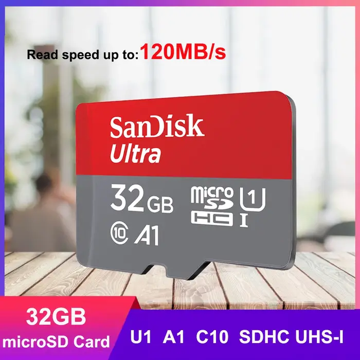 Carte microSD SanDisk Ultra 32 Go microSDHC A1 UHS-I Classe 10 64 Go 128 Go 256 Go 512 Go 1 To microSDXC Parfaite pour les vidéos Full HD