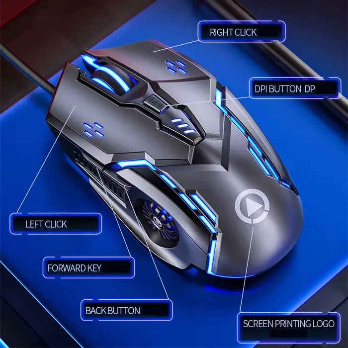 Souris de jeu filaire silencieuse G5