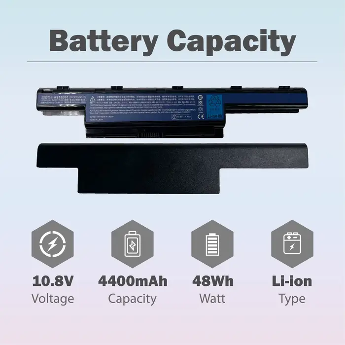 Batterie d'ordinateur portable AS10D31 4400mAh pour Acer Aspire AS10D3E AS10D51 AS10D61 AS10D71 AS10D75 AS10D81 5741 5742 5750 5551G 5560G 5741G