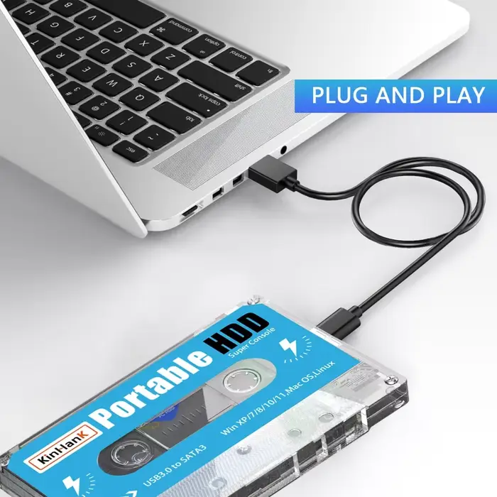 KINHANK 500G Gaming HDD Super Console 100000 jeux vidéo 70 émulateurs pour DC/MAME/SS/NAOMI/PS2/PS1 Plug and Play Batocera OS