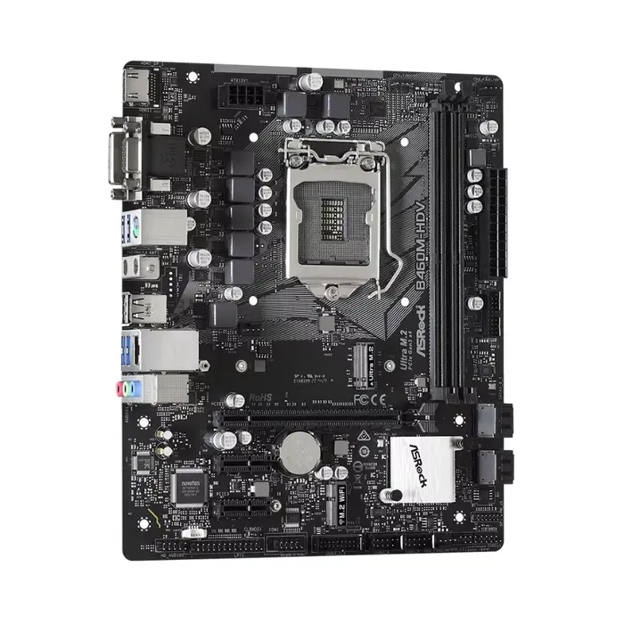 ASRock B460M-HDV carte mère Intel B460 LGA1200 10th Gen Core i9/i7/i5/i3 DDR4 128GB USB3.2 Gen1 SATA3 M.2 PCIe3.0