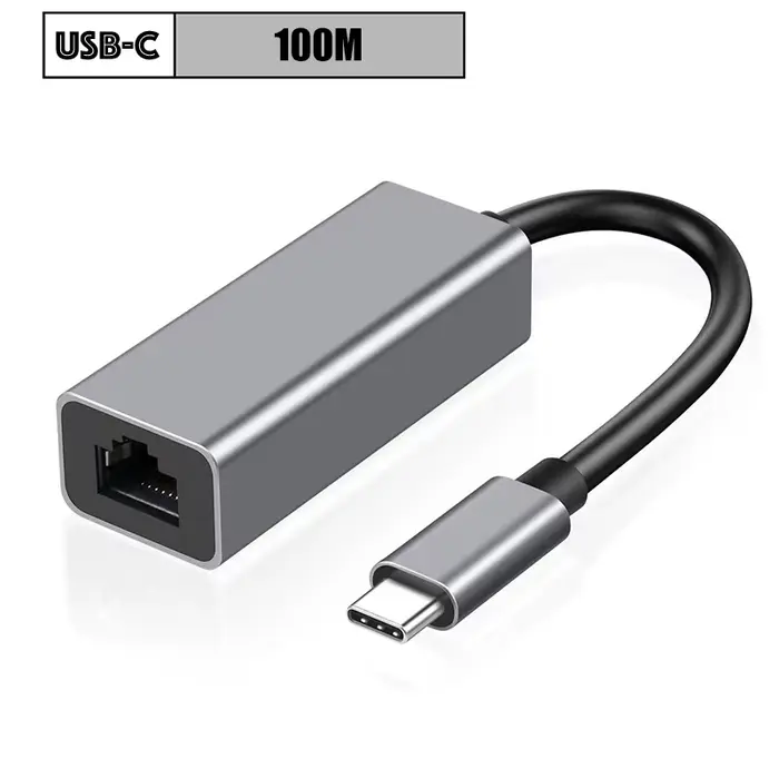 Adaptateur Ethernet externe USB C 100/1000Mbps, carte réseau de Type C vers RJ45 LAN, câble Internet
