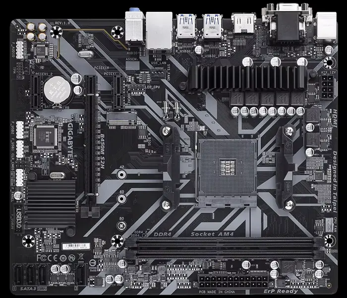 Pour carte mère GIGABYTE B450M S2H, B450 DDR4, compatible CPU AM4 Ryzen 9 5950X, 9 5900X, 7 5800X3D,
