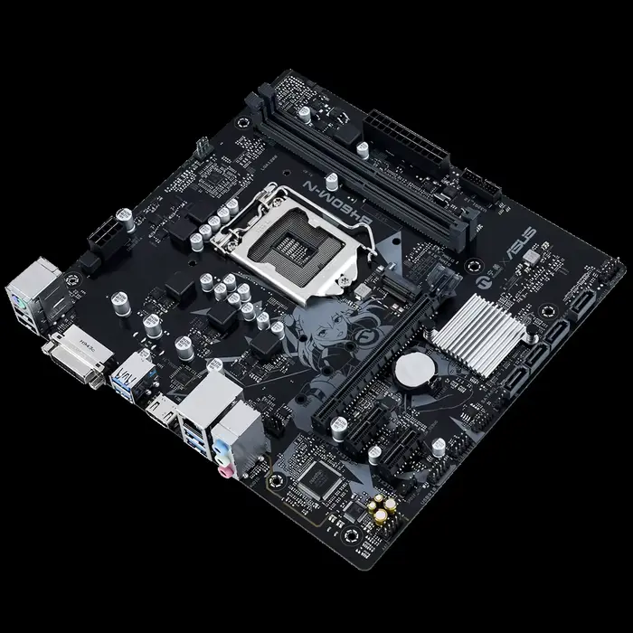 Carte mère ASUS B460M-N Intel B460 LGA 1200 DDR4 M.2 compatible avec les processeurs Core i3-10100 10400 10700 10900 G6505