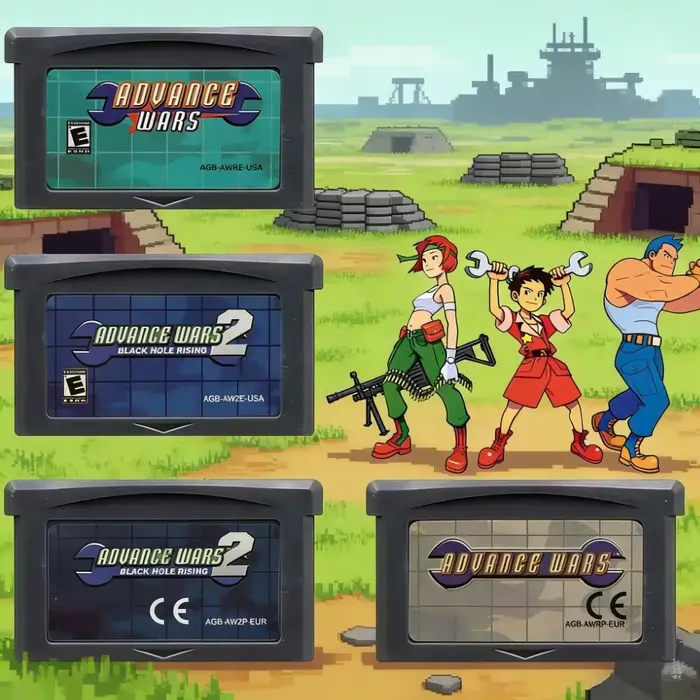 Cartouche de jeu vidéo USA/EUR Advance Wars GBA 32 bits pour console GBA