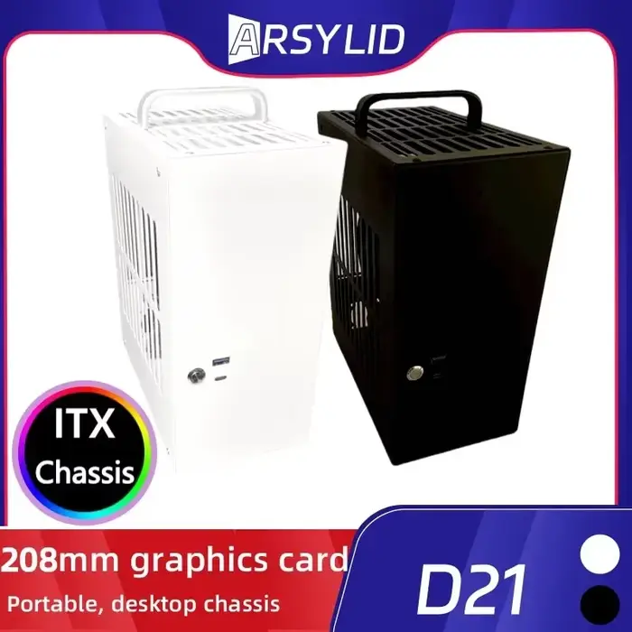 5.9L A4 châssis HTPC Mini ITX ordinateur de jeu 170x190 170x170 Support carte graphique RTX2070 I7 vitrine indépendante rêve D21
