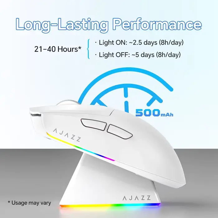 AJAZZ AJ139 V2 MC/AJ139 PRO souris de jeu sans fil PAW3311/PAW3395 capteur 12000DPI/26000DPI 500mAh