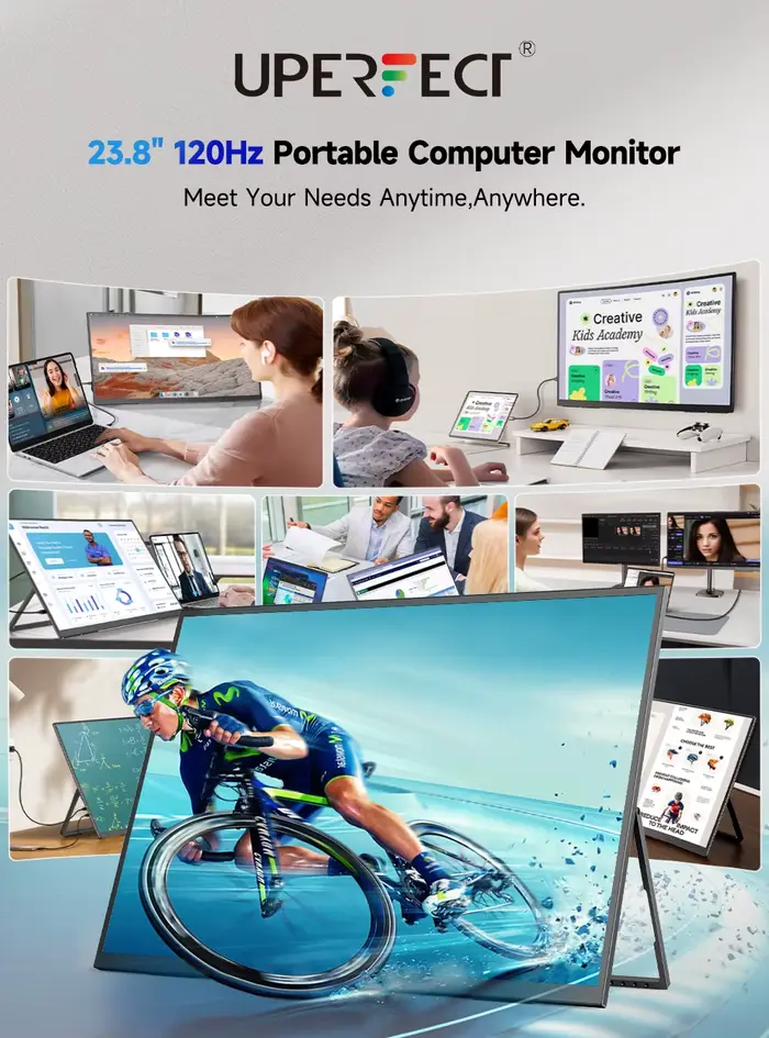 Uperfect 24 pouces 120Hz portable moniteur d'ordinateur de jeu