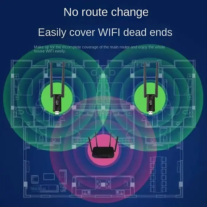 2.4G 300Mbps sans fil USB WiFi répéteur Extender