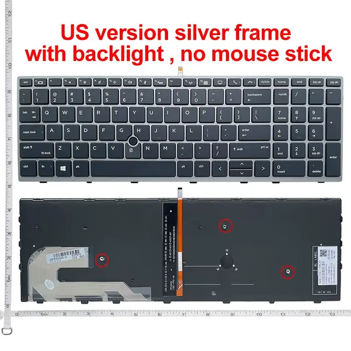 Nouveau clavier d'ordinateur portable américain pour HP EliteBook 750 G5/750 G6/755 G5/755 G6/850 G5/850 G6/855 G5/855 G6 Zbook 15U G5/G6