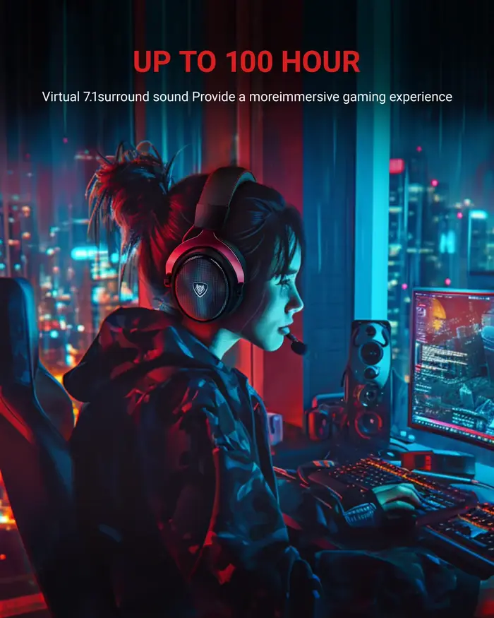 Casque de jeu sans fil NUBWO G07 pour PC