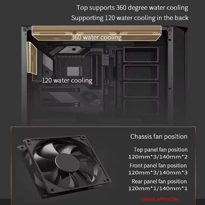 Boîtier de serveur Tower ATX pour PC de jeu
