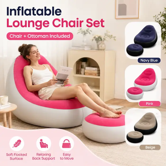1 chaise longue gonflable