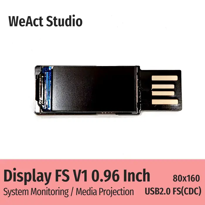WeAct 0.96 pouces USB écran secondaire pour ordinateur CPU GPU RAM HDD affichage 80*160 système moni
