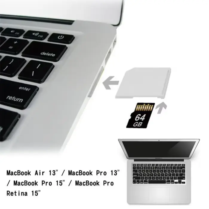 Lecteur MiniSD adaptateur  vers SD pour ordinateur portable pour carte mémoire de stockage supplémentaire Rea K1KF
