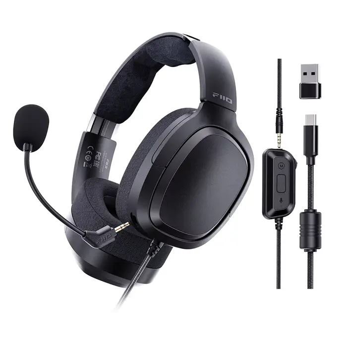 Casque de jeu USB FIIO FG3 HIFI, double haut-parleur dynamique, microphone ENC, son surround virtuel